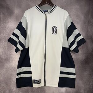 Vintage‎ Georgetown Mens XL Gray Navy NCAA Jersey Style 90s